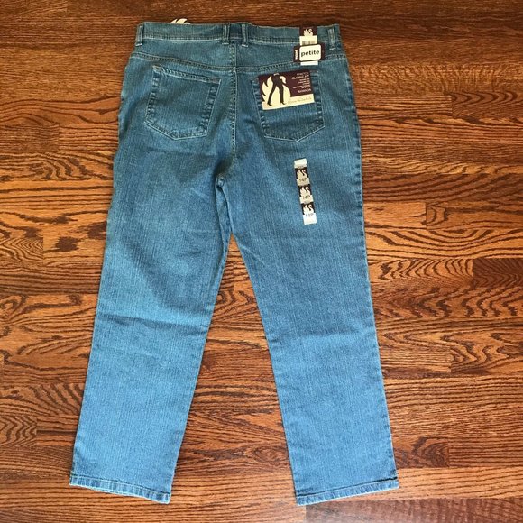 Gloria Vanderbilt Amanda Jeans Pants Women Petite NWT Sz 14 Petit 14P - Picture 5 of 6